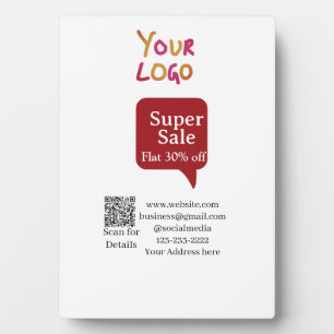 Super-Sale-Geschäftsrabatt QR-Code-Details scannen Fotoplatte
