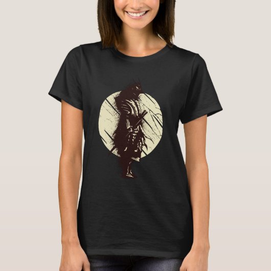 Super Samurai Warrior Silhouette Design T-Shirt (Vorderseite)