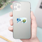 Super Sanitizer vs. Germ Monster Aufkleber (Telefon)