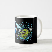 Super Sanitizer vs. Germ Monster Kaffeetasse (VorderseiteRechts)