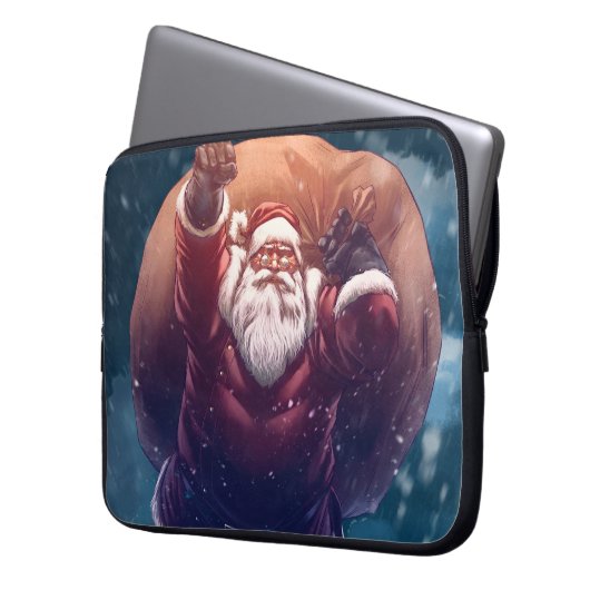 Super Santa Laptopschutzhülle (Vorderseite Links)