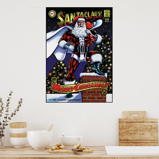 Super Santa Poster (Küche)