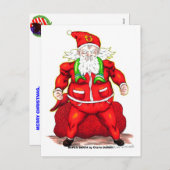 SUPER SANTA von Charis Dondeli Feiertagspostkarte (Vorne/Hinten)
