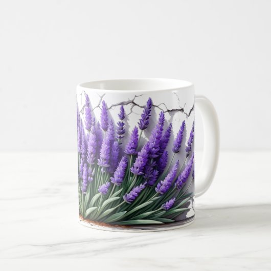 Super schöne Lavendel-Tasse Kaffeetasse (VorderseiteRechts)