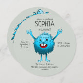 Super schöne und niedliche Kreatur Einladung (Vorne/Hinten)