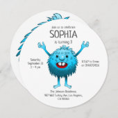 Super schöne und niedliche Kreatur Einladung (Vorne/Hinten)