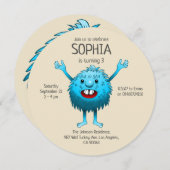 Super schöne und niedliche Kreatur Einladung (Vorne/Hinten)