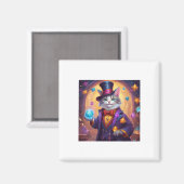Super schöner Wizard Chat mit leuchtend blauen Aug Magnet (Vorderseite/Rückseite)