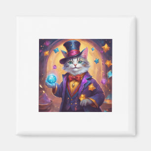 Super schöner Wizard Chat mit leuchtend blauen Aug Magnet