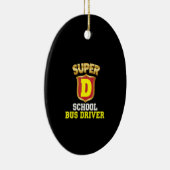 Super School Busfahrer zurück zum Schulherzen Kind Keramik Ornament (Rechts)