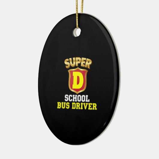 Super School Busfahrer zurück zum Schulherzen Kind Keramik Ornament (Links)