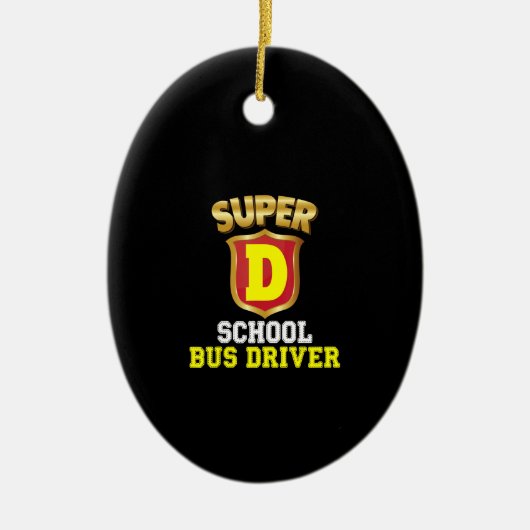Super School Busfahrer zurück zum Schulherzen Kind Keramik Ornament (Vorne)