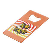 "Super Scrapper" Geldbeutel Flaschenöffner (Vorderseite Schrägansicht)