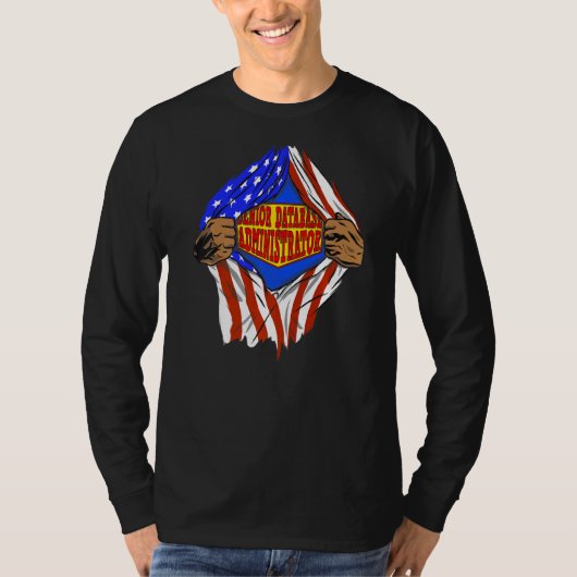Super Senior Database Administrator Hero Job T-Shirt (Vorderseite)