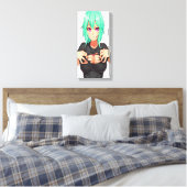 Super Sexy Green Hhahab Hentai Girl Leinwanddruck (Insitu (Schlafzimmer))
