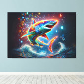 Super Shark Leinwanddruck (Insitu (Holzboden))