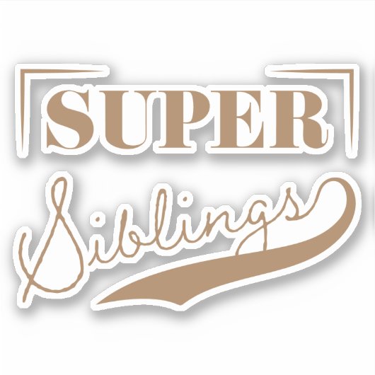 Super Sibling Aufkleber (Vorderseite)