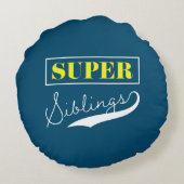 Super Sibling Rundes Kissen (Rückseite)