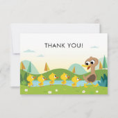 Super Simple | 5 Kleine Ducks Baby Dusche Dankeskarte (Vorderseite)