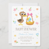 Super Simple | 5 Little Ducks Boy Baby Shower Einladung (Vorderseite)
