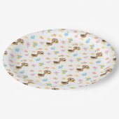 Super Simple | 5 Little Ducks Boy Baby Shower Pappteller (Schrägansicht)