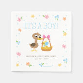 Super Simple | 5 Little Ducks Boy Baby Shower Serviette (Vorderseite)