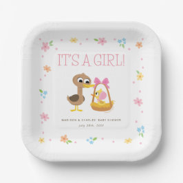Super Simple | 5 Little Ducks Girl Babydusche Pappteller