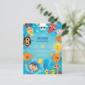 Super Simple Character Confetti Birthday Postkarte (Stehend Vorderseite)