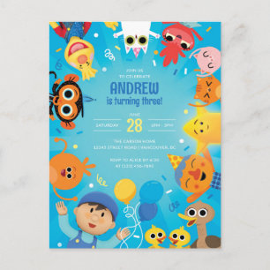 Super Simple Character Confetti Birthday Postkarte