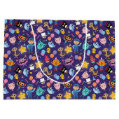 Super Simple Characters Birthday Pattern Große Geschenktüte (Rückseite)