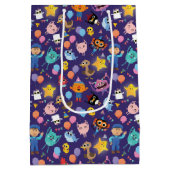 Super Simple Characters Birthday Pattern Mittlere Geschenktüte (Rückseite)
