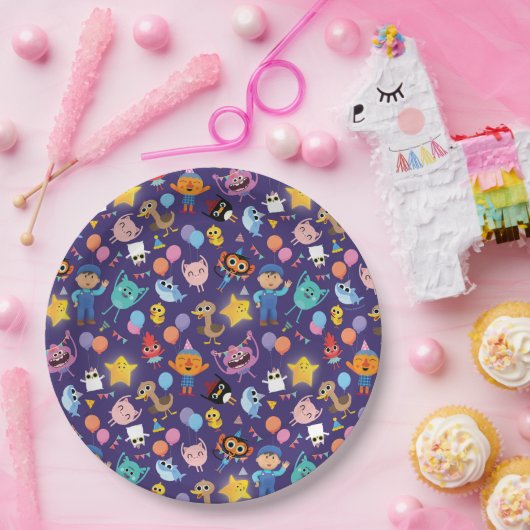 Super Simple Characters Birthday Pattern Pappteller (Party)