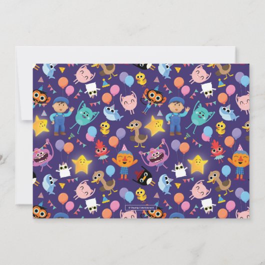 Super Simple Characters Festive Birthday Einladung (Rückseite)