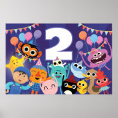 Super Simple Characters Festive Birthday Poster (Vorne)