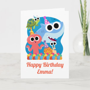 Super Simple Finny der Hai Konfetti Geburtstag Karte