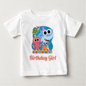 Super Simple | Finny the Shark Confetti Birthday Baby T-shirt (Vorderseite)