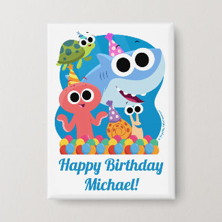 Super Simple | Finny the Shark Confetti Birthday Button