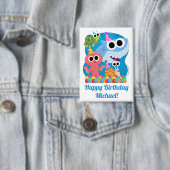 Super Simple | Finny the Shark Confetti Birthday Button (Insitu)