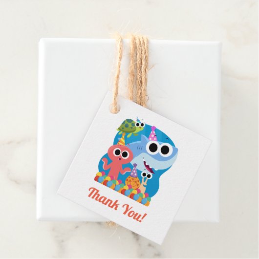 Super Simple | Finny the Shark Confetti Birthday Geschenkanhänger (Beispiel)