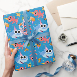Super Simple | Finny the Shark Confetti Birthday Geschenkpapier