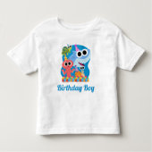 Super Simple | Finny the Shark Confetti Birthday Kleinkind T-shirt (Vorderseite)
