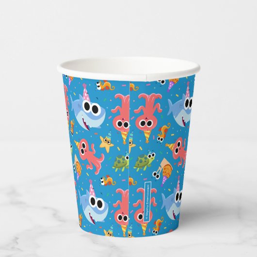Super Simple | Finny the Shark Confetti Birthday Pappbecher (Rechts)