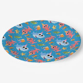 Super Simple | Finny the Shark Confetti Birthday Pappteller (Schrägansicht)