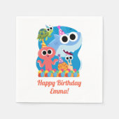 Super Simple | Finny the Shark Confetti Birthday Serviette (Vorderseite)