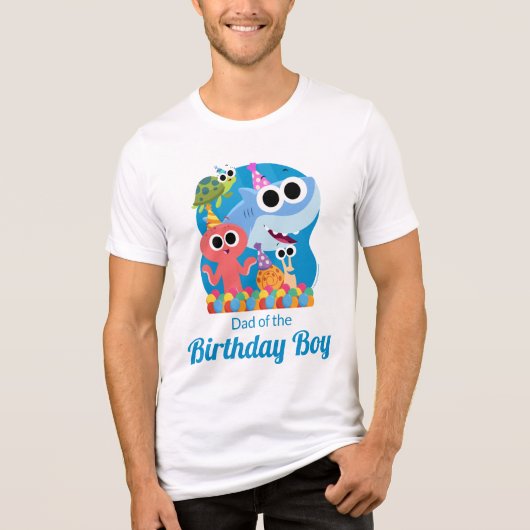 Super Simple | Finny the Shark Confetti Birthday Tri-Blend Shirt (Vorderseite)