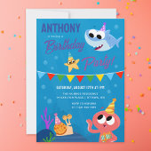 Super Simple | Finny the Shark Ocean Birthday Einladung
