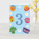 Super Simple | Noodle & Pals Blue Floral Geburtsta Karte (Gelbe Blume)