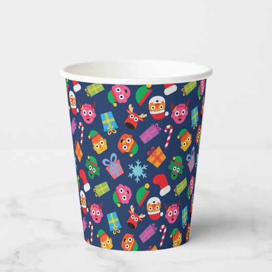 Super Simple | Noodle & Pals Holiday Pattern Pappbecher (Rückseite)