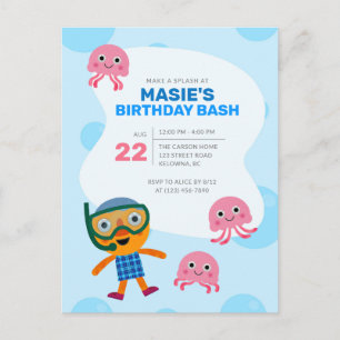Super Simple Noodle & Pals Schwimmparty Postkarte