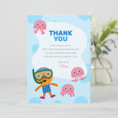 Super Simple | Noodle & Pals Swim Party Dankeskarte (Stehend Vorderseite)